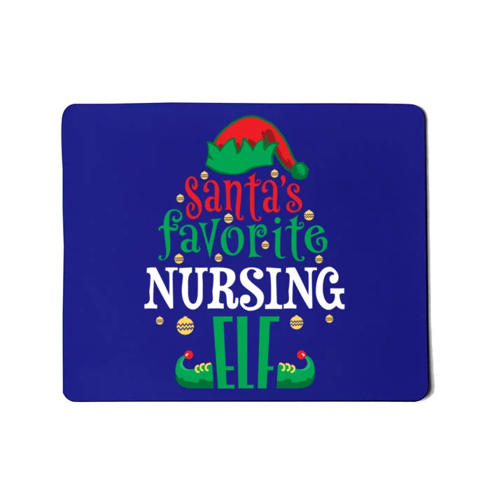 Santas Favorite Nursing Elf Christmas Family Matching Cute Gift Mousepad