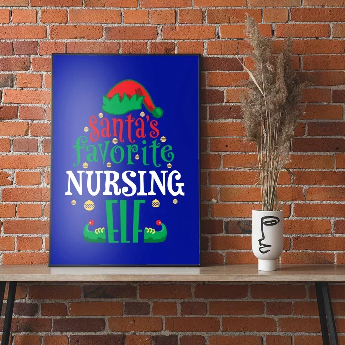 Santas Favorite Nursing Elf Christmas Family Matching Cute Gift Poster