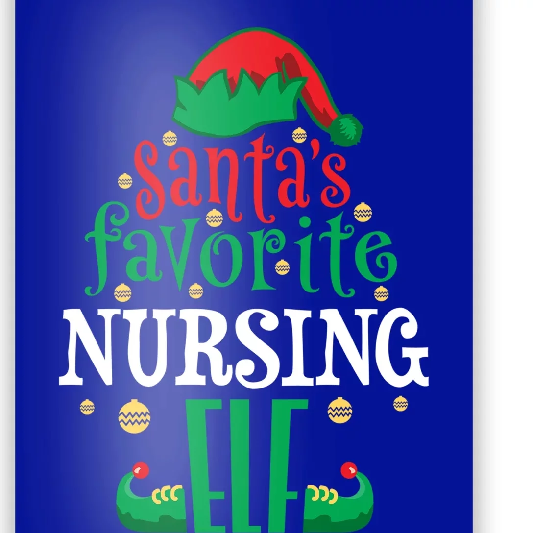 Santas Favorite Nursing Elf Christmas Family Matching Cute Gift Poster