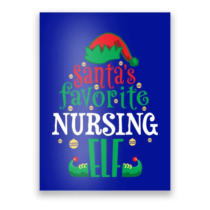 Santas Favorite Nursing Elf Christmas Family Matching Cute Gift Poster