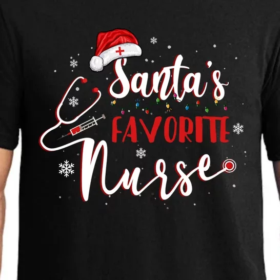 SantaS Favorite Nurse Christmas Nursing Medical Staff Xmas Gift Pajama Set