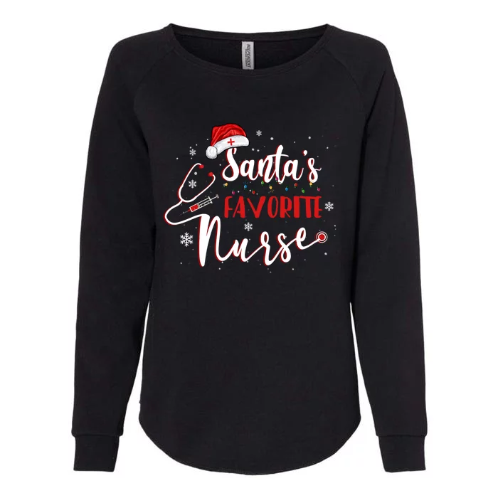 SantaS Favorite Nurse Christmas Nursing Medical Staff Xmas Gift Womens California Wash Sweatshirt