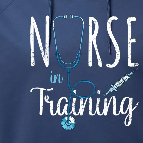 Stethoscope Future Nurse Nursing School Nursery Nurse Gift Performance Fleece Hoodie