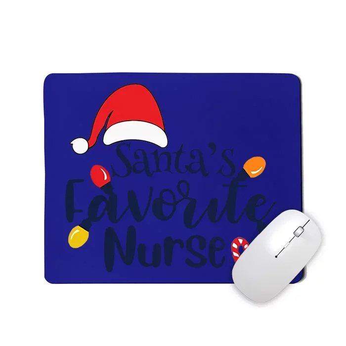 SantaS Favorite Nurse Medical Christmas Nursing Ugly Xmas Gift Mousepad