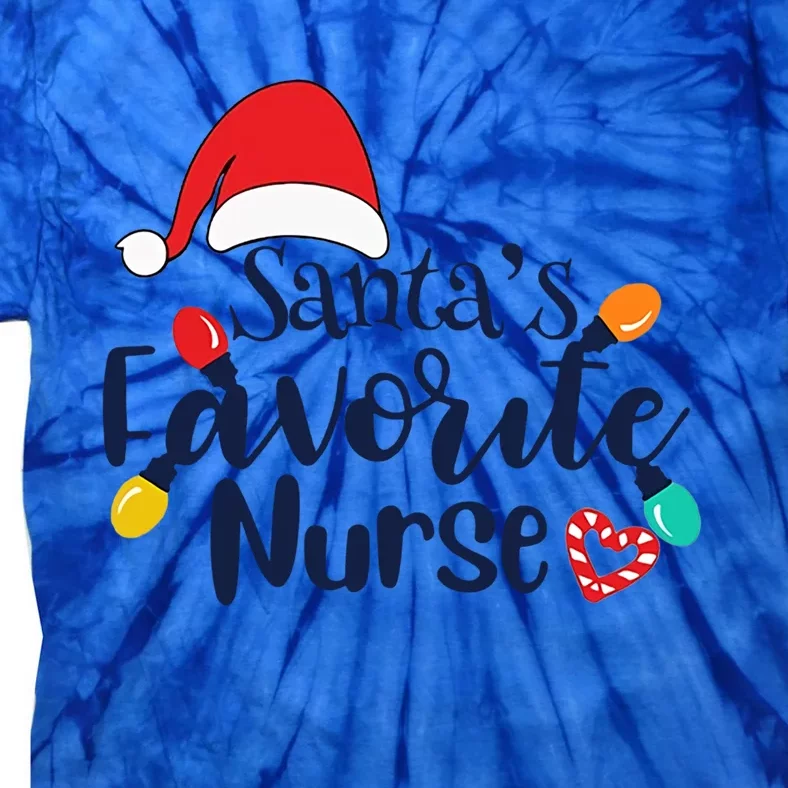 SantaS Favorite Nurse Medical Christmas Nursing Ugly Xmas Gift Tie-Dye T-Shirt