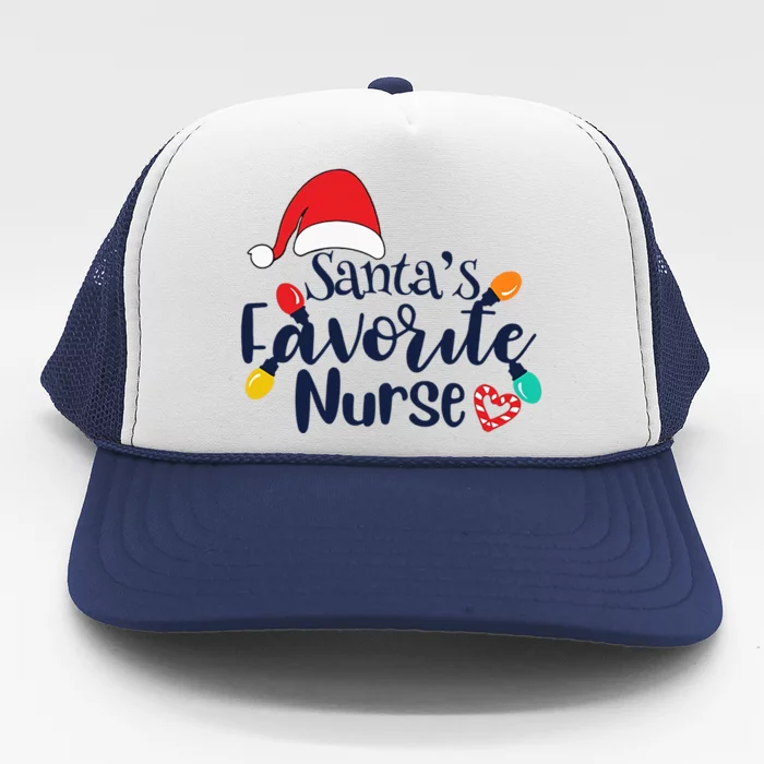 SantaS Favorite Nurse Medical Christmas Nursing Ugly Xmas Gift Trucker Hat