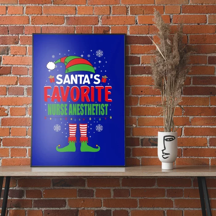 Santas Favorite Nurse Anesthetist Elf Christmas Meaningful Gift Poster