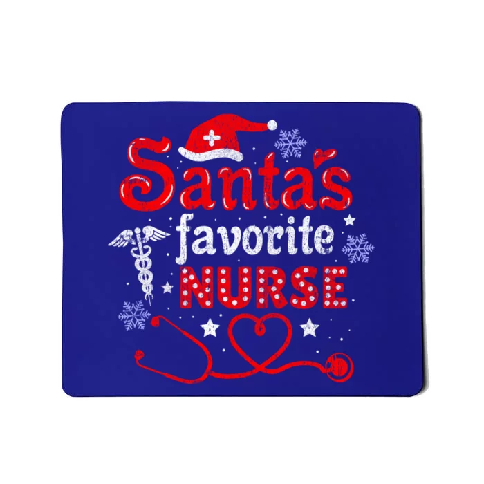 SantaS Favorite Nurse Vintage Meaningful Gift Mousepad