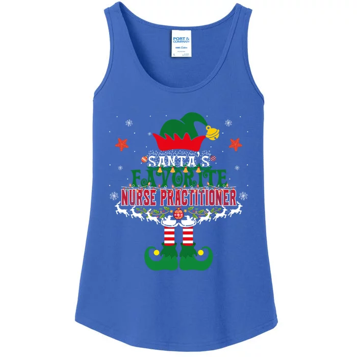 Santas Favorite Nurse Anesthetist Elf Christmas Tree Xmas Gift Ladies Essential Tank