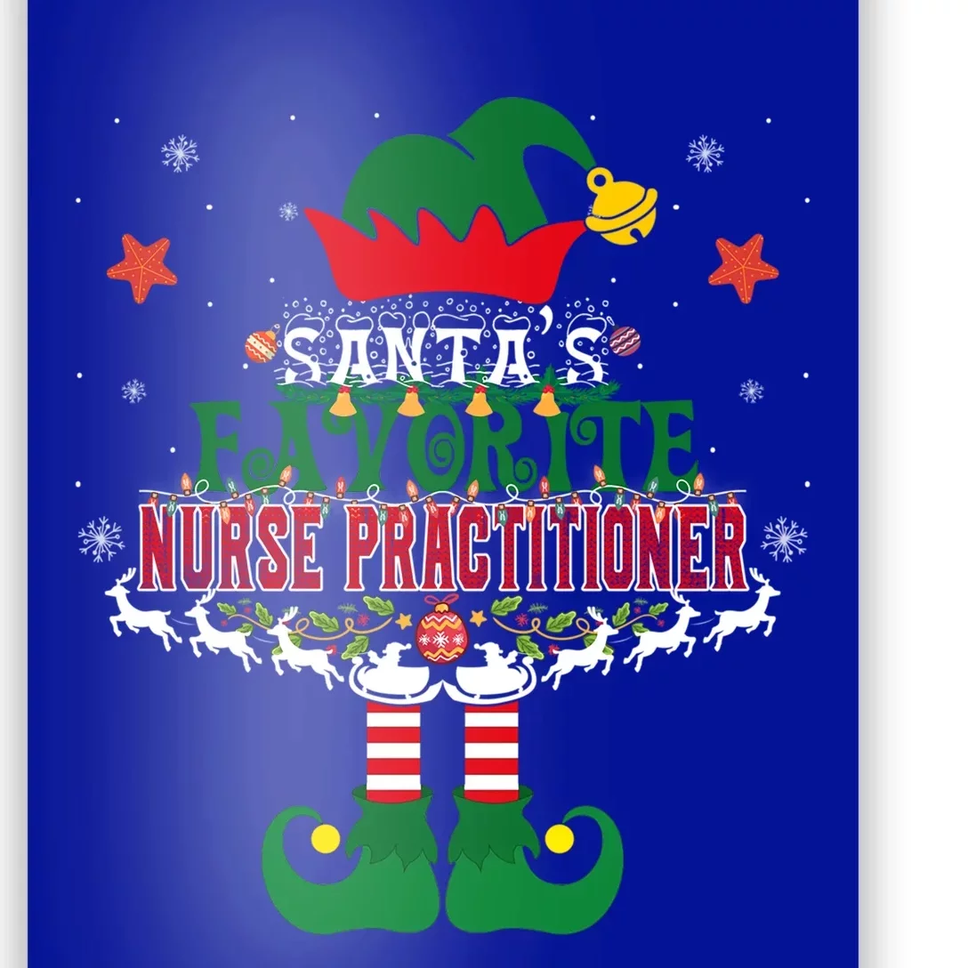 Santas Favorite Nurse Anesthetist Elf Christmas Tree Xmas Gift Poster