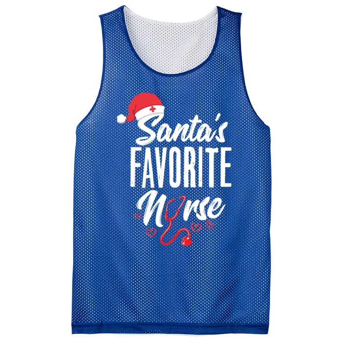 Santas Favorite Nurse Christmas Nursing Costume Xmas Gift Mesh Reversible Basketball Jersey Tank