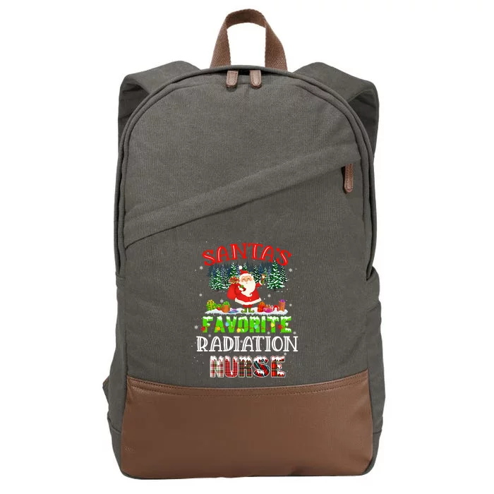 Santas Favorite Nurse Family Matching Group Christmas Gift Cotton Canvas Backpack