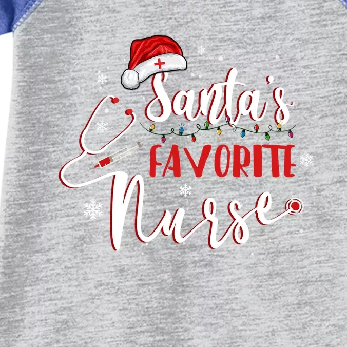 Santas Favorite Nurse Christmas Nursing Medical Staff Xmas Meaningful Gift Infant Baby Jersey Bodysuit