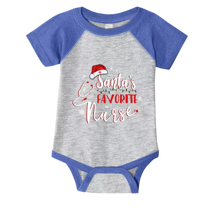 Santas Favorite Nurse Christmas Nursing Medical Staff Xmas Meaningful Gift Infant Baby Jersey Bodysuit