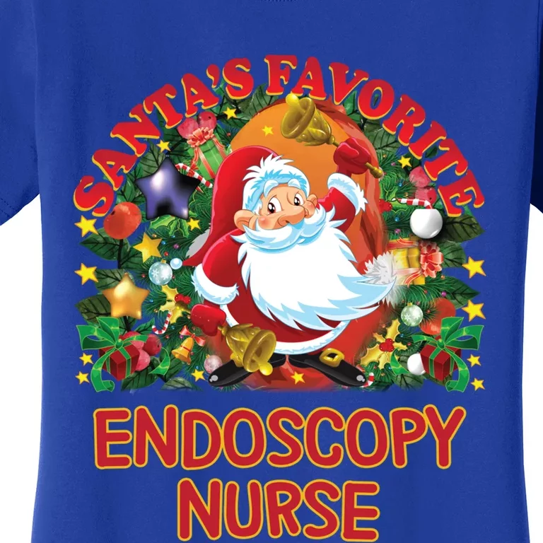 Santas Favorite Nurse Gift Endoscopy Nurse Accessories Gift Women's T-Shirt