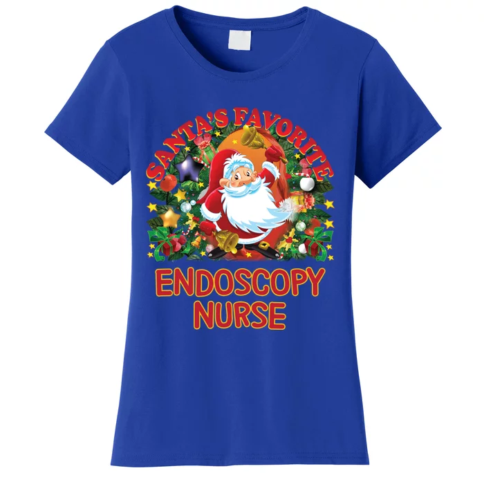 Santas Favorite Nurse Gift Endoscopy Nurse Accessories Gift Women's T-Shirt