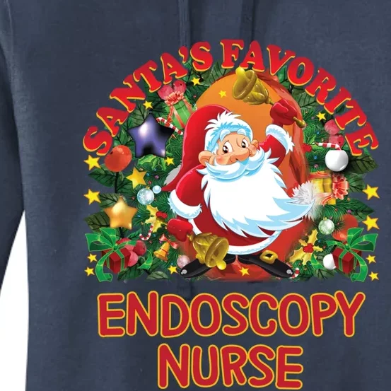 Santas Favorite Nurse Gift Endoscopy Nurse Accessories Gift Women's Pullover Hoodie