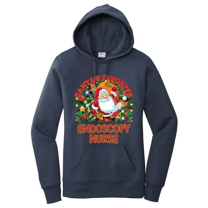 Santas Favorite Nurse Gift Endoscopy Nurse Accessories Gift Women's Pullover Hoodie