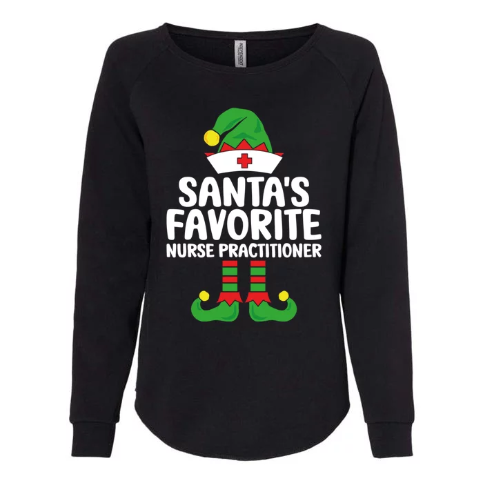 Santas Favorite Nurse Practitioner Elf Christmas Nurses Gift Womens California Wash Sweatshirt