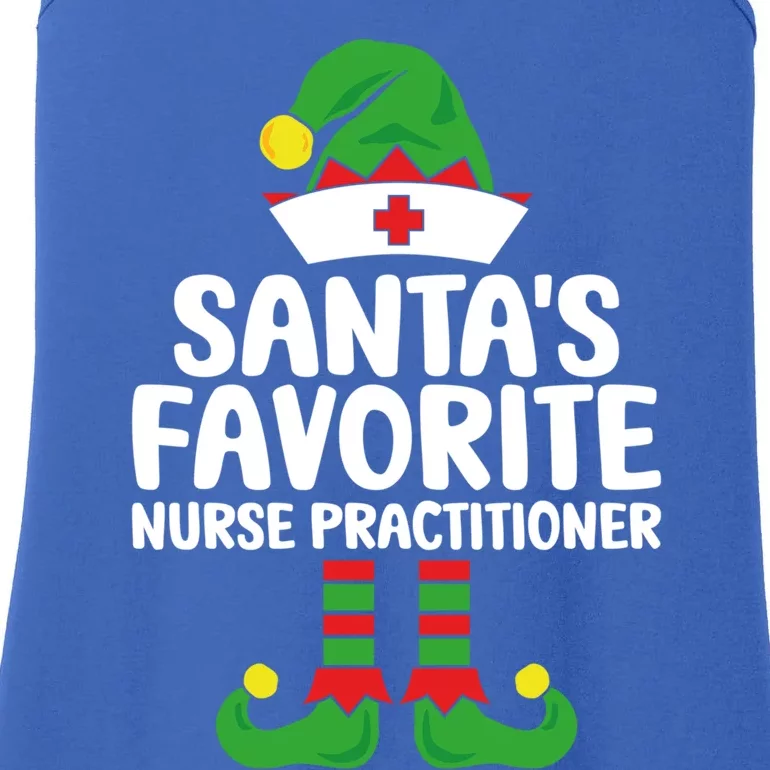 Santas Favorite Nurse Practitioner Elf Christmas Nurses Gift Ladies Essential Tank