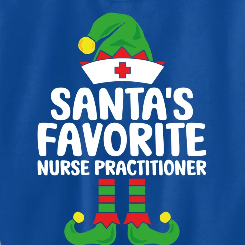 Santas Favorite Nurse Practitioner Elf Christmas Nurses Gift Kids Sweatshirt