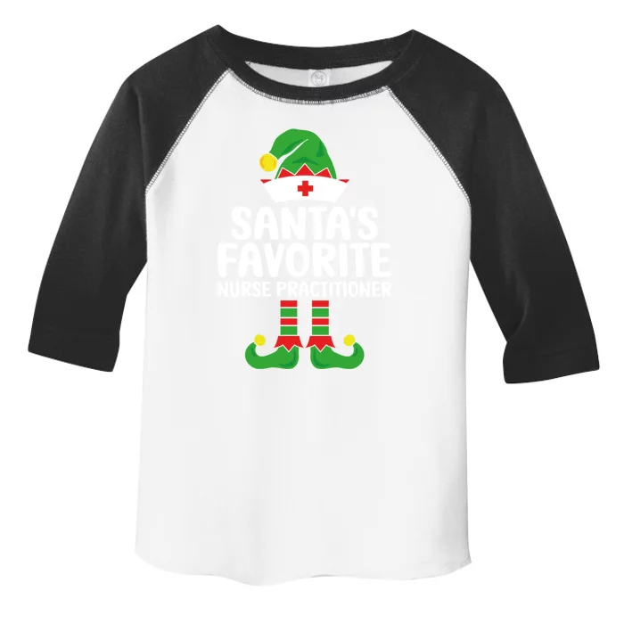 Santas Favorite Nurse Practitioner Elf Christmas Nurses Gift Toddler Fine Jersey T-Shirt