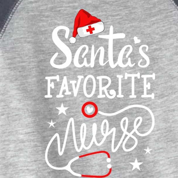 Santas Favorite Nurse Student Rn Merry Christmas Nurse Crew Great Gift Toddler Fine Jersey T-Shirt