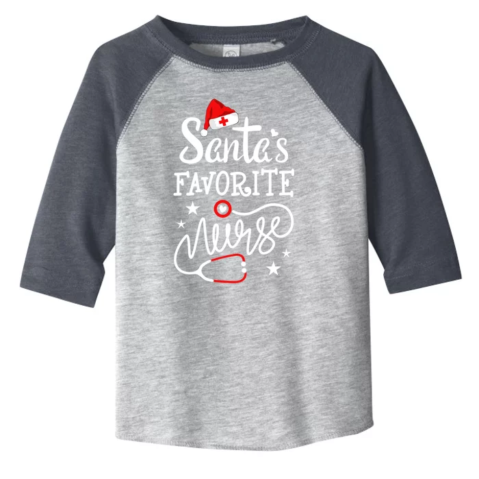 Santas Favorite Nurse Student Rn Merry Christmas Nurse Crew Great Gift Toddler Fine Jersey T-Shirt