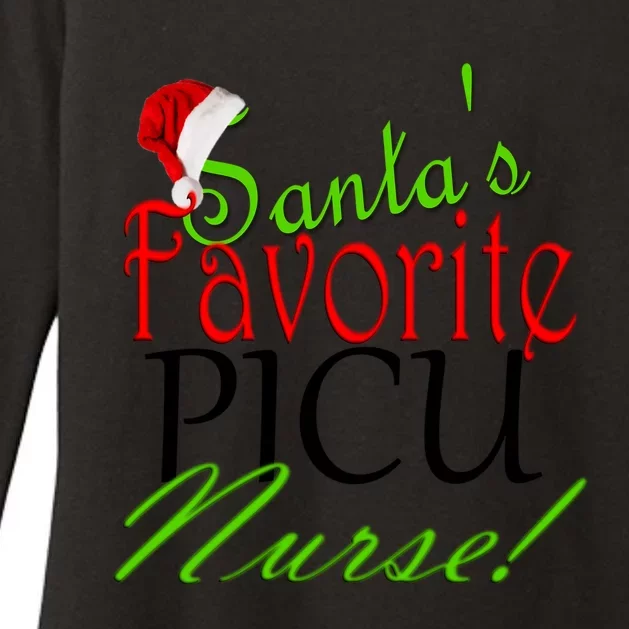 Santas Favorite Nurse Gift Womens CVC Long Sleeve Shirt