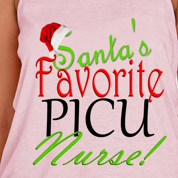 Santas Favorite Nurse Gift Women's Knotted Racerback Tank