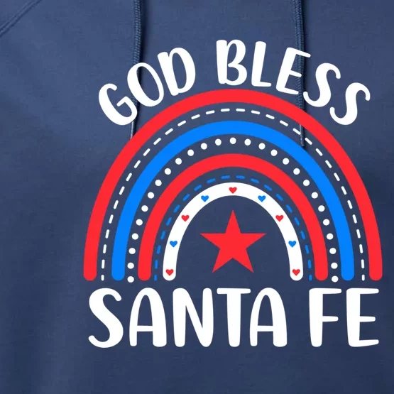 Santa Fe New Mexico Funny Gift I Love Santa Fe Usa Gift Performance Fleece Hoodie