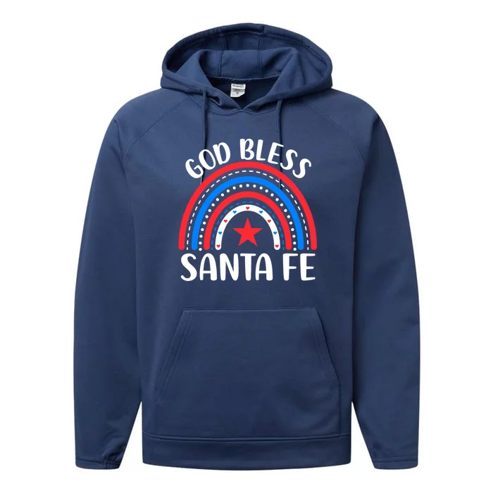 Santa Fe New Mexico Funny Gift I Love Santa Fe Usa Gift Performance Fleece Hoodie