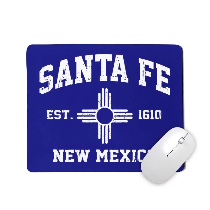 Santa Fe New Mexico NM Vintage State Athletic Style Mousepad