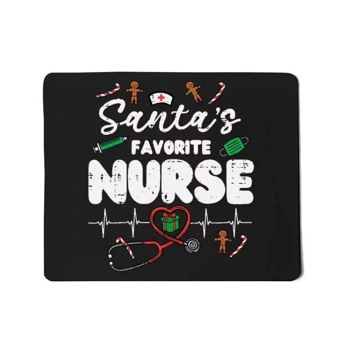 Santas Favorite Nurse Christmas Xmas Nursing Mousepad