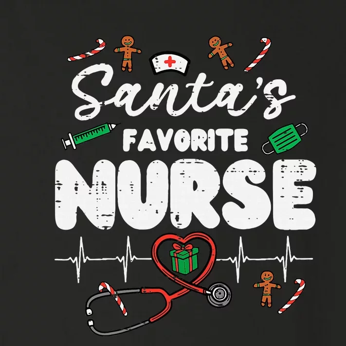 Santas Favorite Nurse Christmas Xmas Nursing Toddler Long Sleeve Shirt