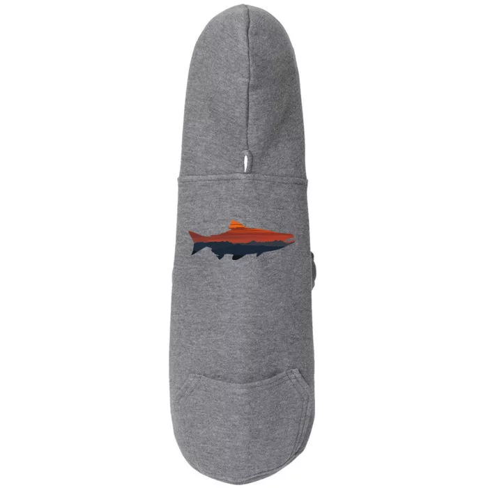 Salmon Fishing Nature Outdoor Hiking Camping Fisherman Gift Doggie 3-End Fleece Hoodie