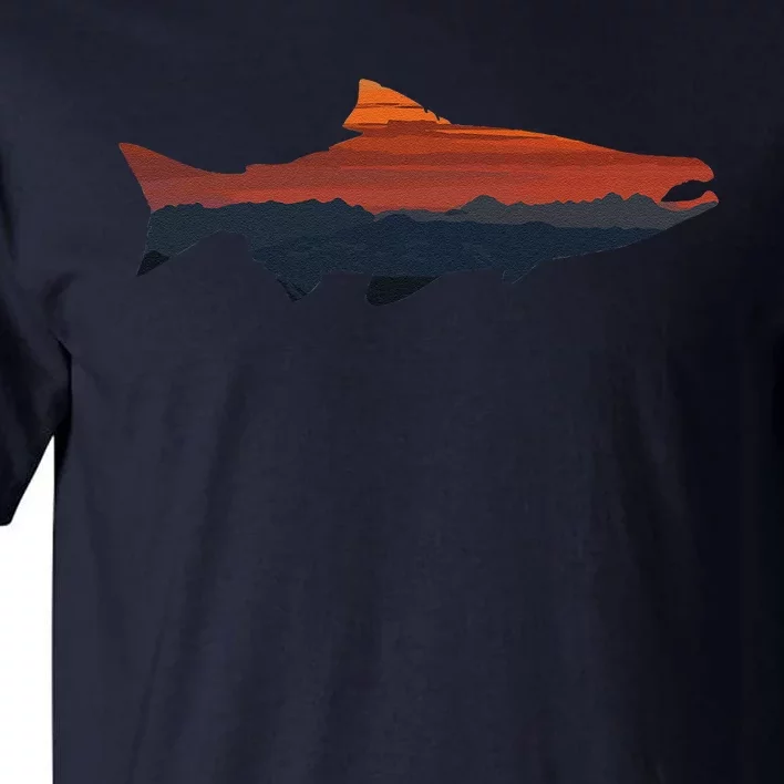 Salmon Fishing Nature Outdoor Hiking Camping Fisherman Gift Tall T-Shirt