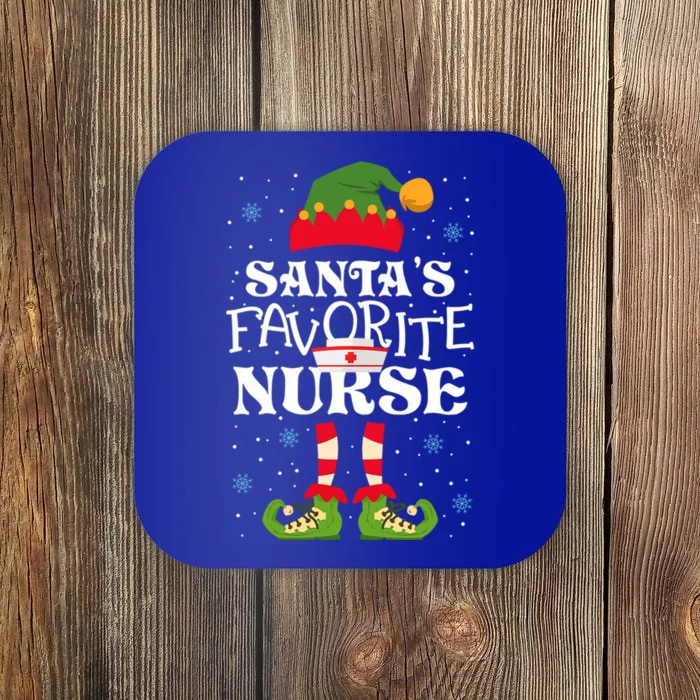 Santas Favorite Nurse XMas Elf Great Gift Coaster