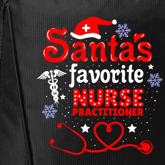 Santas Favorite Nurse Practitioner Christmas Gift City Backpack