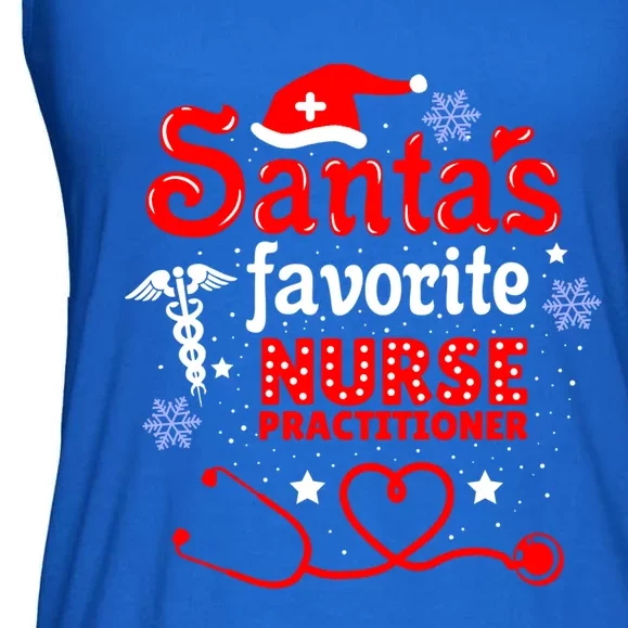 Santas Favorite Nurse Practitioner Christmas Gift Ladies Essential Flowy Tank