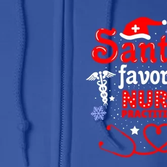 Santas Favorite Nurse Practitioner Christmas Gift Full Zip Hoodie