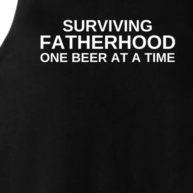 Surviving Fatherhood One Beer At A Time Ladies Tri-Blend Wicking Tank