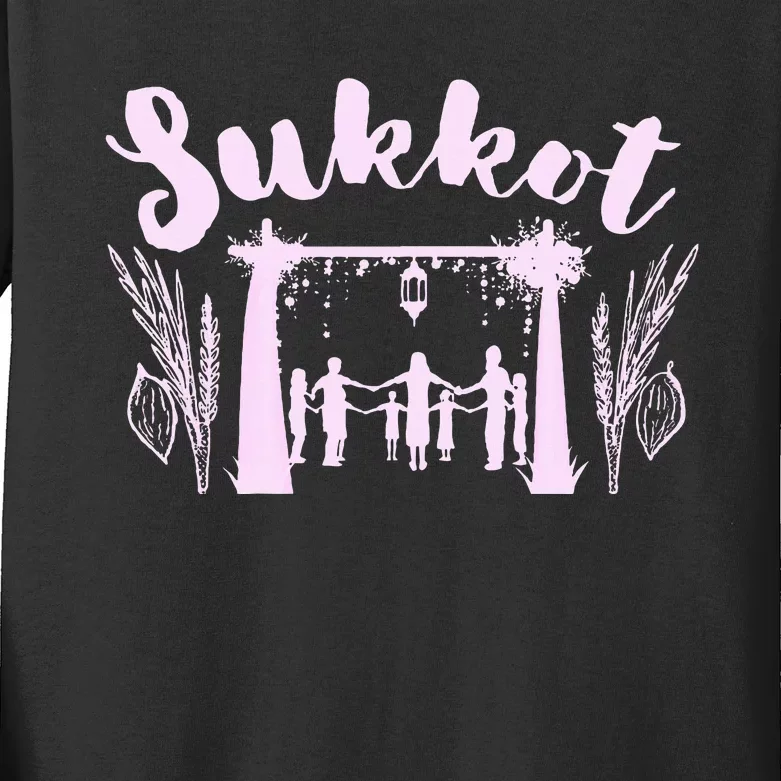 Sukkah Feast of Tabernacles Sukkot Kids Long Sleeve Shirt