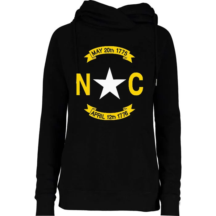 State Flag Of North Carolina Womens Funnel Neck Pullover Hood