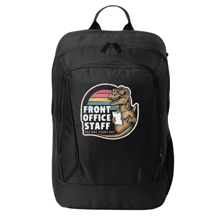 School Front Office Staff All Day Secretary Admin Dinosaur City Backpack