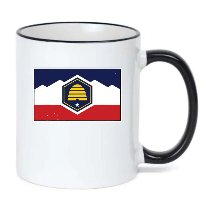 State Flag Of Utah New 2024 Beehive Banner Black Color Changing Mug