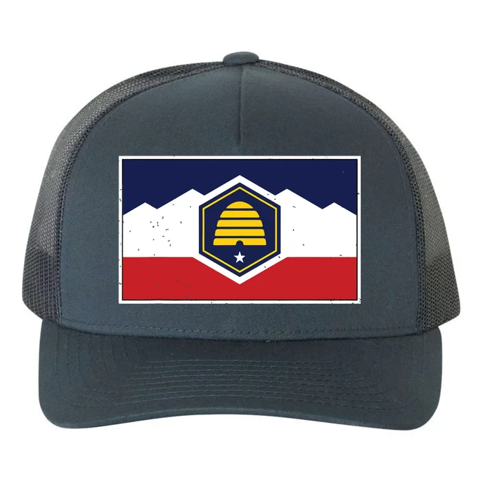 State Flag Of Utah New 2024 Beehive Banner Yupoong Adult 5-Panel Trucker Hat