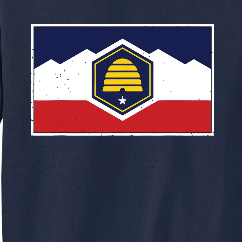 State Flag Of Utah New 2024 Beehive Banner Tall Sweatshirt