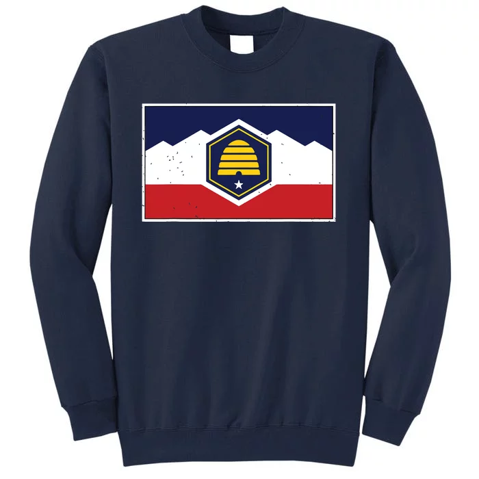 State Flag Of Utah New 2024 Beehive Banner Tall Sweatshirt