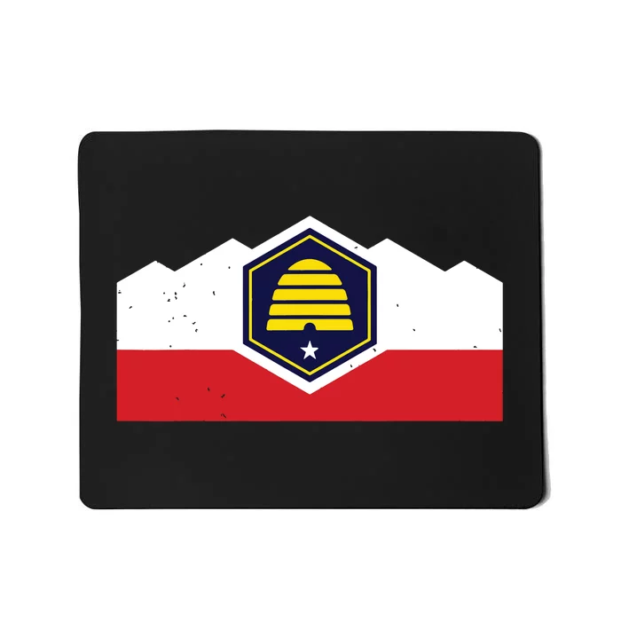 State Flag Of Utah New 2024 Beehive Design Mousepad